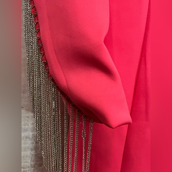 Cowboy Cowgirl Barbie Pink Metal Fringe Bling Button Jacket Dress Size Large - Picture 6 of 16